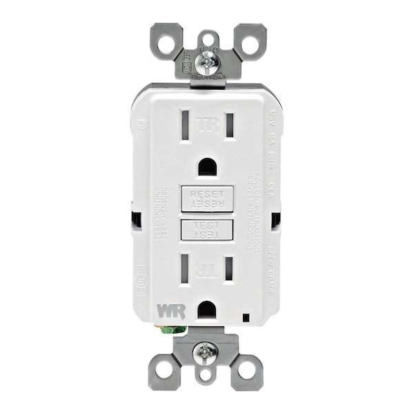 Leviton Leviton SmartlockPro 15 amps 125 V Duplex White GFCI Outlet 5-15R 1 pk GFWT1-0KW - main